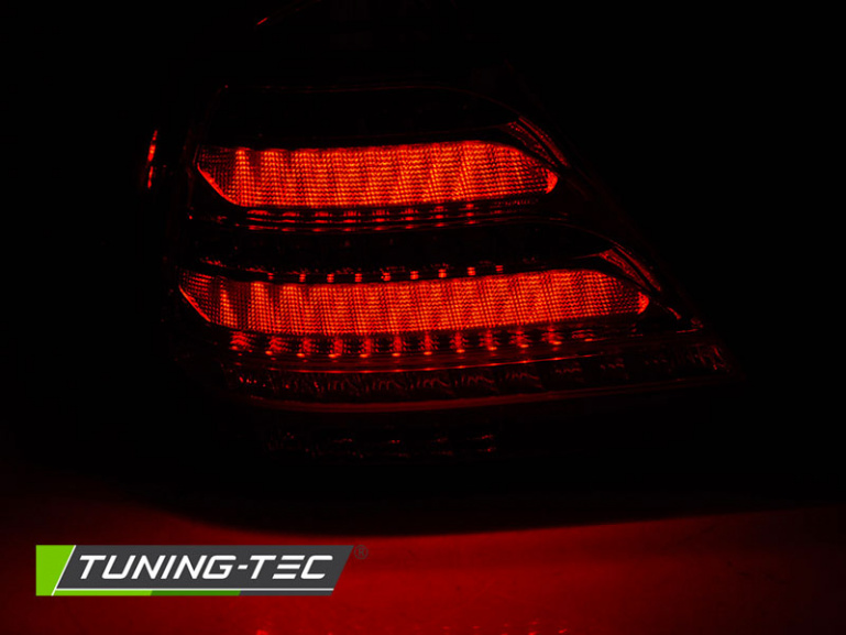 Voll LED Lightbar Design Rückleuchten für Mercedes Benz C-Klasse W203 00-04 rot/rauch mit dynamischem Blinker